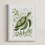 "Sea Spirits 2" - Art Print in Sea Glass by Corrina Reid - Framed Canvas