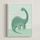 "Painted Dinos 1" - Art Print in Forest by Teju Reval - Framed Canvas