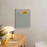 "Sun and Moon I" - Art Print in Duck Egg Blue by Zani van Zyl - In a Room