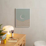 "Sun and Moon II" - Art Print in Duck Egg Blue by Zani van Zyl - In a Room