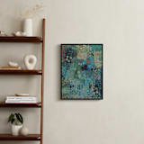 "It's A Blue Day" - Art Print in Turquoise by Pamela Tucker Herz - In a Room