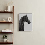 "Dark Horse" - Art Print in Black Onyx by Irene Suchocki - In a Room