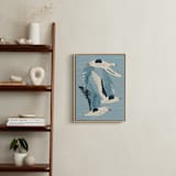 "Seagulls" - Art Print in Neutral Blue Green by Roochita Chachra - In a Room