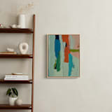 "The Harbor Diptych 2" - Art Print in Turquoise by Caryn Owen - In a Room