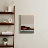 "Burgundy Seascape Diptych 1" - Art Print in Burgundy by Caryn Owen - In a Room