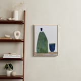 "Over The Nightstand Table" - Art Print in Green Bottle by Bethania Lima - In a Room