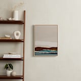 "Burgundy Seascape Diptych 2" - Art Print in Burgundy by Caryn Owen - In a Room