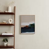 "Abstract Beach Bonfire" - Art Print in Dark Navy Blue by Caryn Owen - In a Room