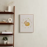 "Garden Bunnies 3" - Art Print in Velvet Beige by Hannah Beimborn - In a Room