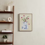 "Toile Blooms 2" - Art Print in Vanilla by Teju Reval - In a Room