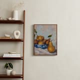 "Bowl of Pears " - Art Print in Ochre by Wendy Keller - In a Room