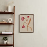 "Dream Garden Blooms 3" - Art Print in Crimson Red by Alisa Galitsyna - In a Room