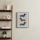 "Dachshund Parade" - Art Print in Earth by Maja Cunningham - In a Room