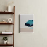 "Hidden Beach Diptych II" - Art Print in dark blue by Caryn Owen - In a Room
