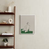 "Figure on Green" - Art Print in Verdant Emerald by Annie Clark - In a Room