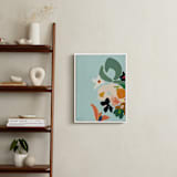 "Bird of Paradise Diptych II" - Art Print in Turquoise by Caryn Owen - In a Room