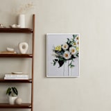 "White Flowers" - Art Print in Poppy by Kirsta Benedetti - In a Room