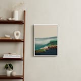 "Monterey Bay Coast" - Art Print in Dark Navy Blue by Caryn Owen - In a Room