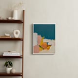"Boat Dock" - Art Print in Orange by Caryn Owen - In a Room