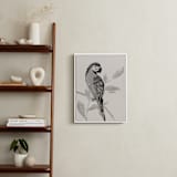 "Tropical Birds I" - Art Print in Sand by Teju Reval - In a Room