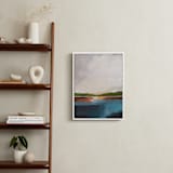 "Water's Edge" - Art Print in Waters Edge Blue by AlisonJerry - In a Room
