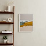 "Sandy Beach" - Art Print in Mustard Yellow by Caryn Owen - In a Room