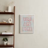 "You are Here" - Art Print in Coral by Karyn Denten - In a Room