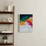 "Aerial Coastline" - Art Print in Tangerine by Mya Bessette - In a Room