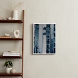 "Blue Encounter" - Art Print in Bold Blue by Colleen Ehrlich - In a Room