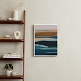 "Golden Seascape Diptych II" - Art Print in Mustard Yellow by Caryn Owen - In a Room