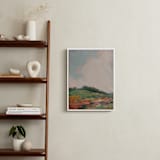 "Flower Meadow 1" - Art Print in Tangerine by Wendy Keller - In a Room