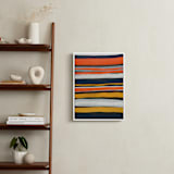 "Bands of Sun, Sand and Sky" - Art Print in Sunflower Yellow by Deborah Velasquez - In a Room