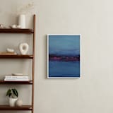 "Lights on the Lake" - Art Print in Midnight Blue by Lindsay Megahed - In a Room