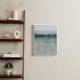 "Cool Reflections" - Art Print in teal by Karen Kardatzke - In a Room