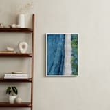 "Indigo Sea" - Art Print in Indigo Sea Blue by Denise Wong - In a Room