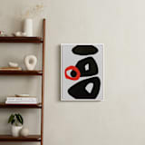 "Red Circle" - Art Print in Ripe Tomato Red by Deborah Velasquez - In a Room