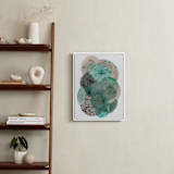 "Grey Thoughts" - Art Print in Teal by Maggie Ramirez Burns - In a Room