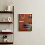 "BURNT SIENNA & BARK" - Art Print in red wine by Keren Toledano - In a Room