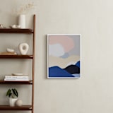 "Blue Mountains" - Art Print in blue by Jennifer Hallock - In a Room