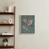 "Arrangement in Rose & Teal" - Art Print in Rose by Sonal Nathwani - In a Room