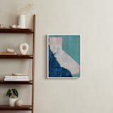 "Land by the Sea" - Art Print in California Turquoise by Denise Wong - In a Room