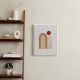"Rustic Geometry 2" - Art Print in Terracotta by Iveta Angelova - In a Room
