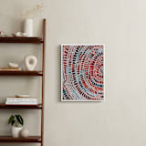 "Fire Ripple Drop" - Art Print in red by Holly Royval - In a Room