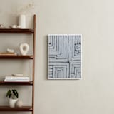 "GPS White Stripes and Black Lines" - Art Print in Black and White by Lauren Rutley - In a Room