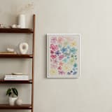 "A Rainbow of Flowers" - Art Print in Pale Sunshine by The Scribblist - In a Room