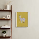 "Sunshine Alpaca" - Art Print in Yellow by SALLY MURPHY - In a Room