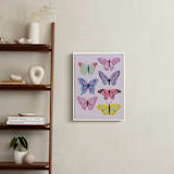 "Vibrant Butterflies" - Art Print in Blush by Cass Loh - In a Room