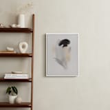 "chickadee" - Art Print in Neutral Beige by Christa - In a Room