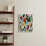 "Triangle Grid" - Art Print in Bone by Jane Clark - In a Room