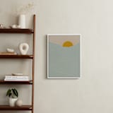 "Sun and Moon I" - Art Print in Duck Egg Blue by Zani van Zyl - In a Room